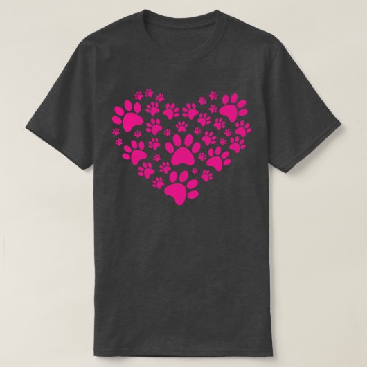 ドッグポーハート Tシャツ (デザイン正面)