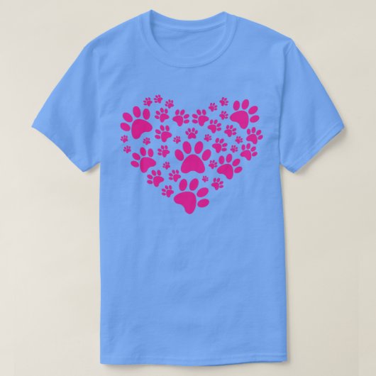 ドッグポーハート Tシャツ (デザイン正面)