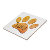 ドッグポーバーラップエイジプリント名前をカスタムする タイル (側面)