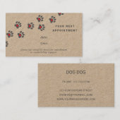 ドッグポーパスクラフト紙アポイントメントカード 名刺 (正面/裏面)