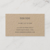 ドッグポーパスクラフト紙アポイントメントカード 名刺 (裏面)
