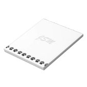 ドッグポーパターンカスタムイニシャル ノートパッド (回転)