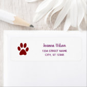 ドッグポーパーソナライズドモダン差出人住所ラベル ラベル (インサイチュ)