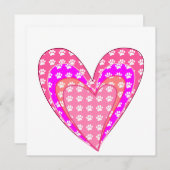 ドッグポープリントとピンクのハート (正面/裏面)