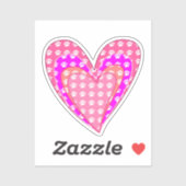 ドッグポープリントとピンクのハート シール (シート)