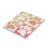 ドッグポープリントの正方形ヴィンテージパターカスタムン タイル (側面)