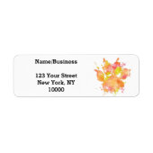 ドッグポープリントウォーター絵画カラーのカスタム ラベル (正面)