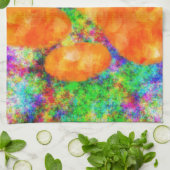 ドッグポープリントウォーター色 キッチンタオル (折り畳み)