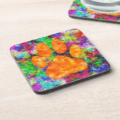 ドッグポープリントウォーター色 コースター (左側)