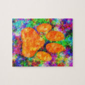 ドッグポープリントウォーター色 ジグソーパズル (横)