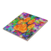 ドッグポープリントウォーター色 タイル (側面)