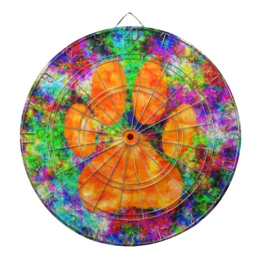 ドッグポープリントウォーター色 ダーツボード (正面)