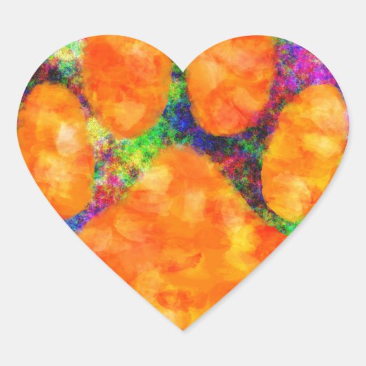 ドッグポープリントウォーター色 ハートシール (正面)