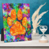 ドッグポープリントウォーター色 フォトプラーク (側面)