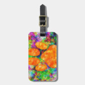 ドッグポープリントウォーター色 ラゲッジタグ (正面縦)
