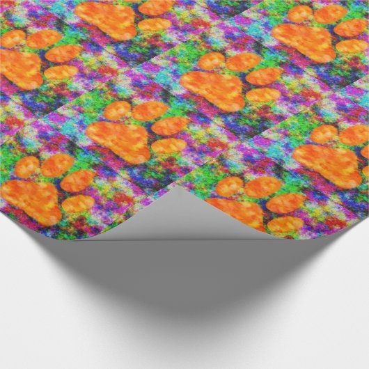 ドッグポープリントウォーター色 ラッピングペーパー (角)