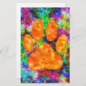 ドッグポープリントウォーター色 便箋 (正面/裏面)