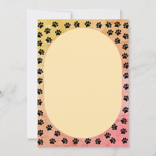 ドッグポープリントオーバルシェイプヴィンテージスタイル (正面)