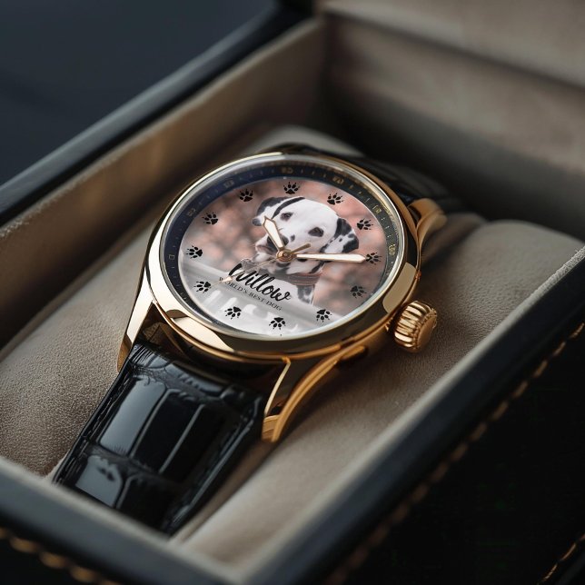 ドッグポープリントカスタム写真 腕時計 (Inspiration mockup (not actual product))