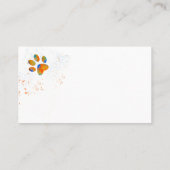 ドッグポープリントカラフル水彩（ばちゃばちゃ）跳ねるデザイン 名刺 (裏面)