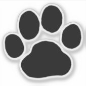 ドッグポープリントキュート動物トラックビニールシール シール (正面)