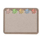 ドッグポープリントクラフトフェイク紙テクスチャ マグネット (横)