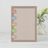 ドッグポープリントクラフトフェイク紙テクスチャ 案内状 (スタンド正面)