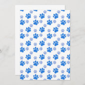 ドッグポープリントシンプル動物愛好家かわいい子犬 サンキューカード (正面/裏面)