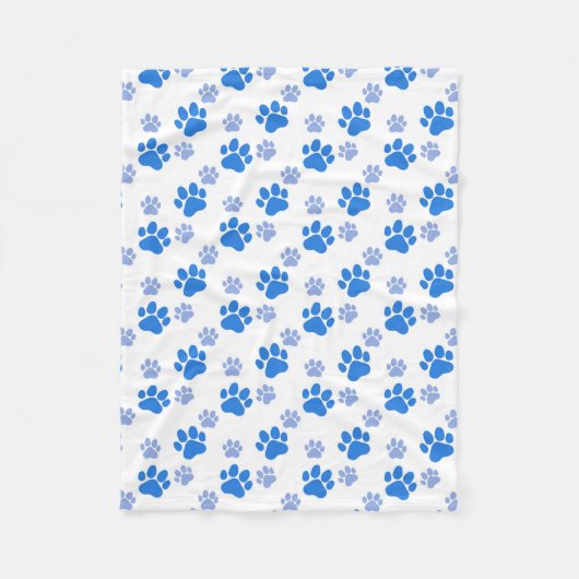 ドッグポープリントシンプル動物愛好家かわいい子犬 フリースブランケット (正面)