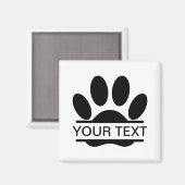 ドッグポープリントスプリットスケッチカスタム文字スローピル マグネット (正面/裏面)