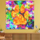 ドッグポープリントデジタルウォーター色 キャンバスプリント (インサイチュ (リビング))