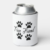 ドッグポープリントトゥルーフレンズ文字 缶クーラー (缶正面)