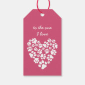 ドッグポープリントバレンタインハート ギフトタグ (裏面)