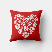 ドッグポープリントバレンタインハート クッション (裏面)