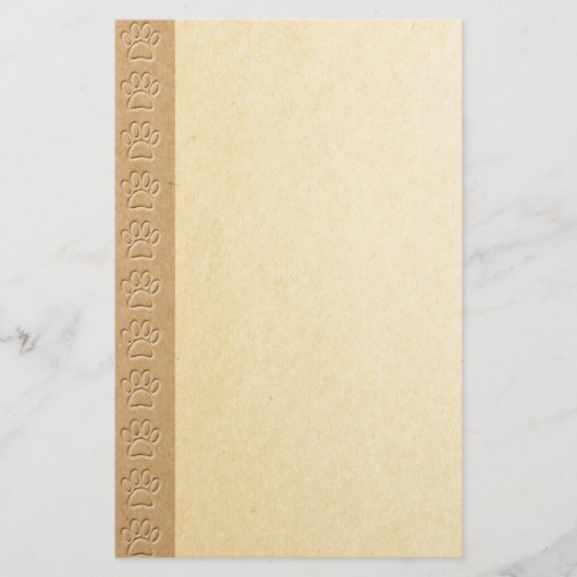 ドッグポープリントフェイクエンボス紙テクスチャ 便箋 (正面)