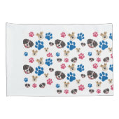 ドッグポープリントペアの枕カバー標準サイズ 枕カバー (裏面-右)