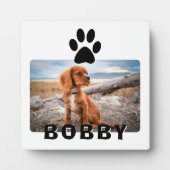 ドッグポープリントペットカスタムの写真の名前 フォトプラーク (正面)