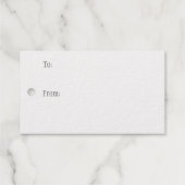 ドッグポープリントペットフレンドリーカスタムシルバー ギフトタグ (裏面 (横))