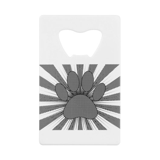 ドッグポープリントマンガスタイル クレジットカード栓抜き (正面)