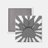 ドッグポープリントマンガスタイル マグネット (正面/裏面)