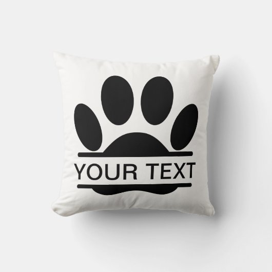 ドッグポープリント分割スケッチカスタム文字 クッション (正面)