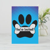 ドッグポープリント及び骨勾配招待状 招待状 (スタンド正面)