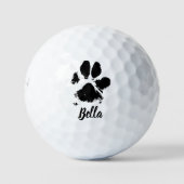 ドッグポープリント名前をカスタムする署名 ゴルフボール (正面)