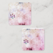 ドッグポープリント水彩(ばちゃばちゃ)跳ねる絵を描デザイン スクエア名刺 (正面/裏面)