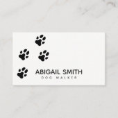 ドッグポープリント – ペットシッターまたはドッグウォーカー 名刺 (正面)