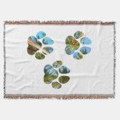 ドッグポープリント – 熱帯のヤシ スローブランケット (正面)