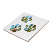 ドッグポープリント – 熱帯のヤシ タイル (側面)