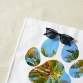 ドッグポープリント – 熱帯のヤシ ビーチタオル (インサイチュ)