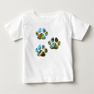 ドッグポープリント – 熱帯のヤシ ベビーTシャツ