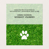 ドッグポープリント |緑の草の背景 名刺 (外部フラット)